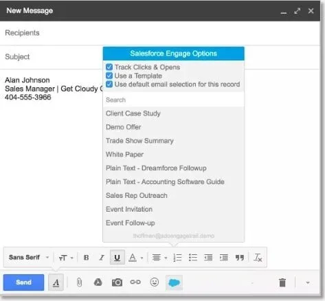 Customer service representative using Salesforce to manage client data